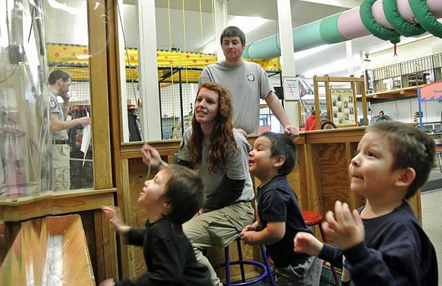 Article Thumbnail. Emma Martz &Brian Muirhead demonstrate a 